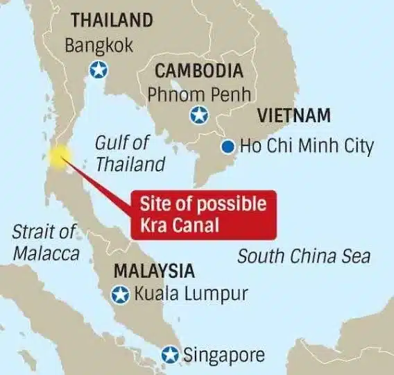 Map of Location of Kra Isthmus